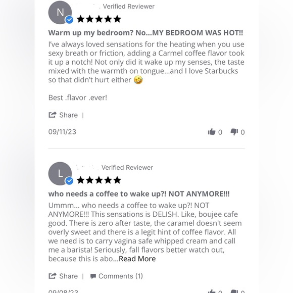 ❄️🔥Sensations Caramel Macchiato☕️🧋Pure Romancë Warming Lubrïcant Coffee Lovers - Picture 7 of 10